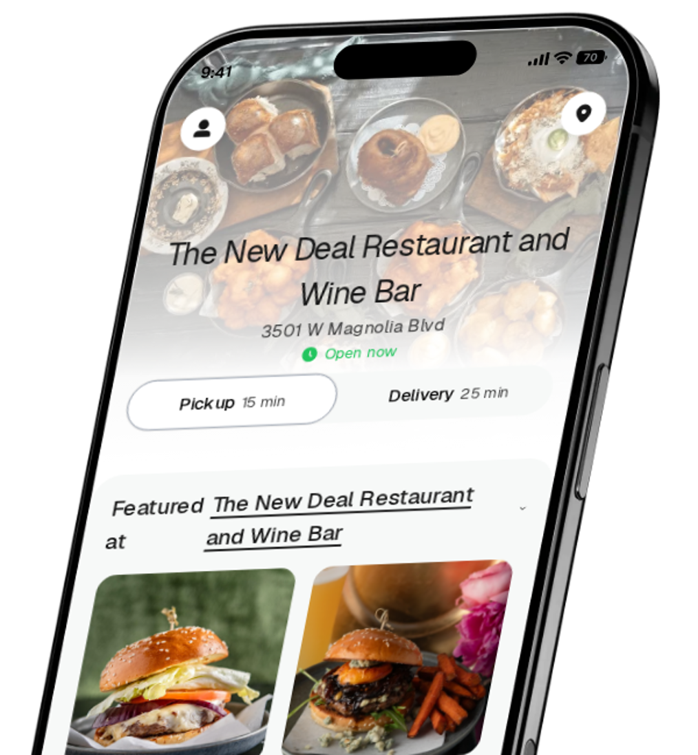 The New Deal Restaurant and Wine Bar app preview