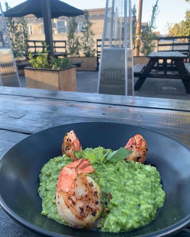 Shrimp Pesto Risotto.