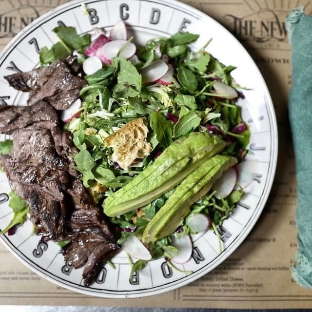 Skirt Steak Salad.