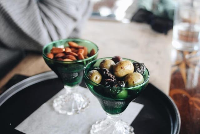 Almonds & Olives.