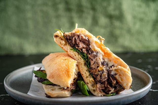 Beef Short Rib Sandwich.
